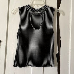 Black and White Choker Tank